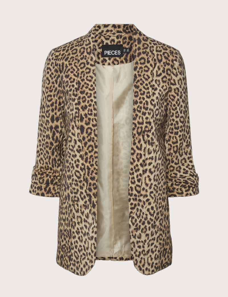 PIECES BLAZER BOSELLA MANCHES 3/4 IMPRIMÉ LÉOPARD