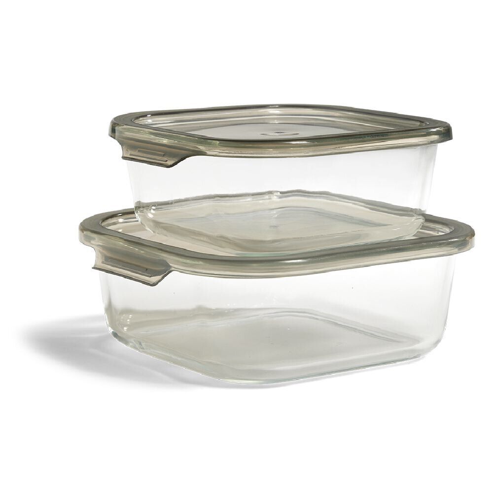 Boîte alimentaire en verre avec couvercle en plastique 800ml