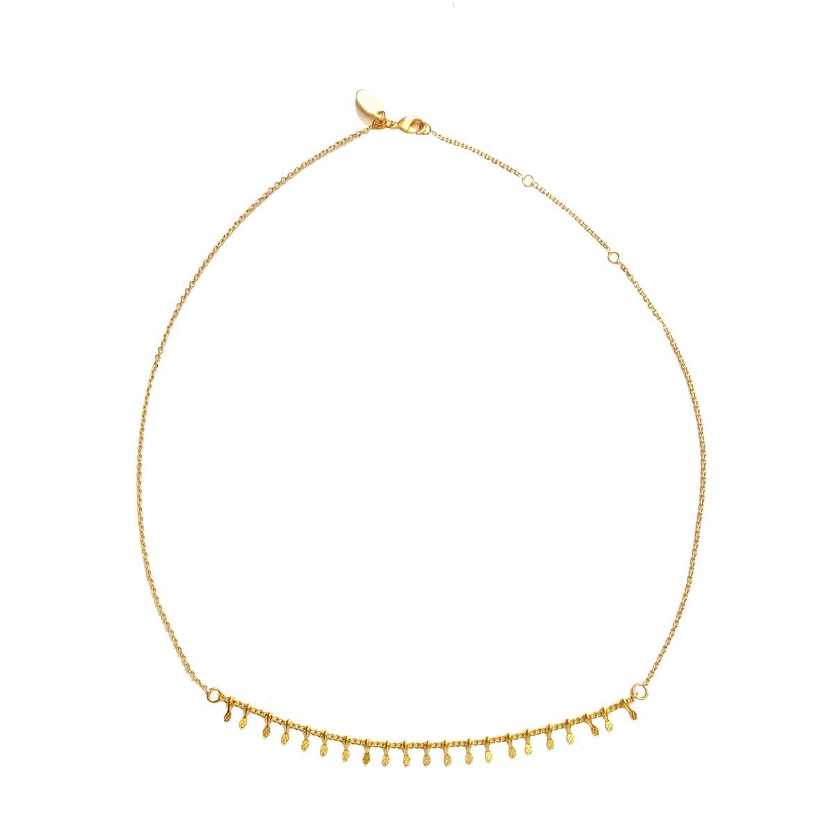 Collier contemporain doré à l'or fin 24k ALEGRIA