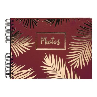 Exacompta Palma - Album photos à spirales 32 x 22 cm - 50 pages noires - rouge