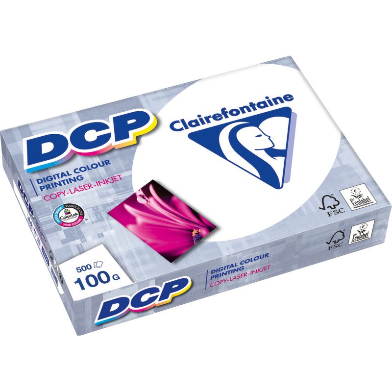 Papier A4 blanc 100 g Clairefontaine DCP - Ramette de 500 feuilles