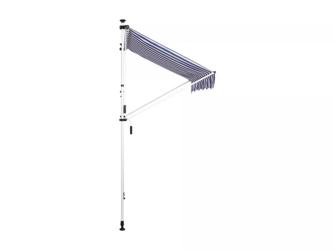 Store banne terrasse auvent blanche 350 x 120 x 200 cm 10_0002973