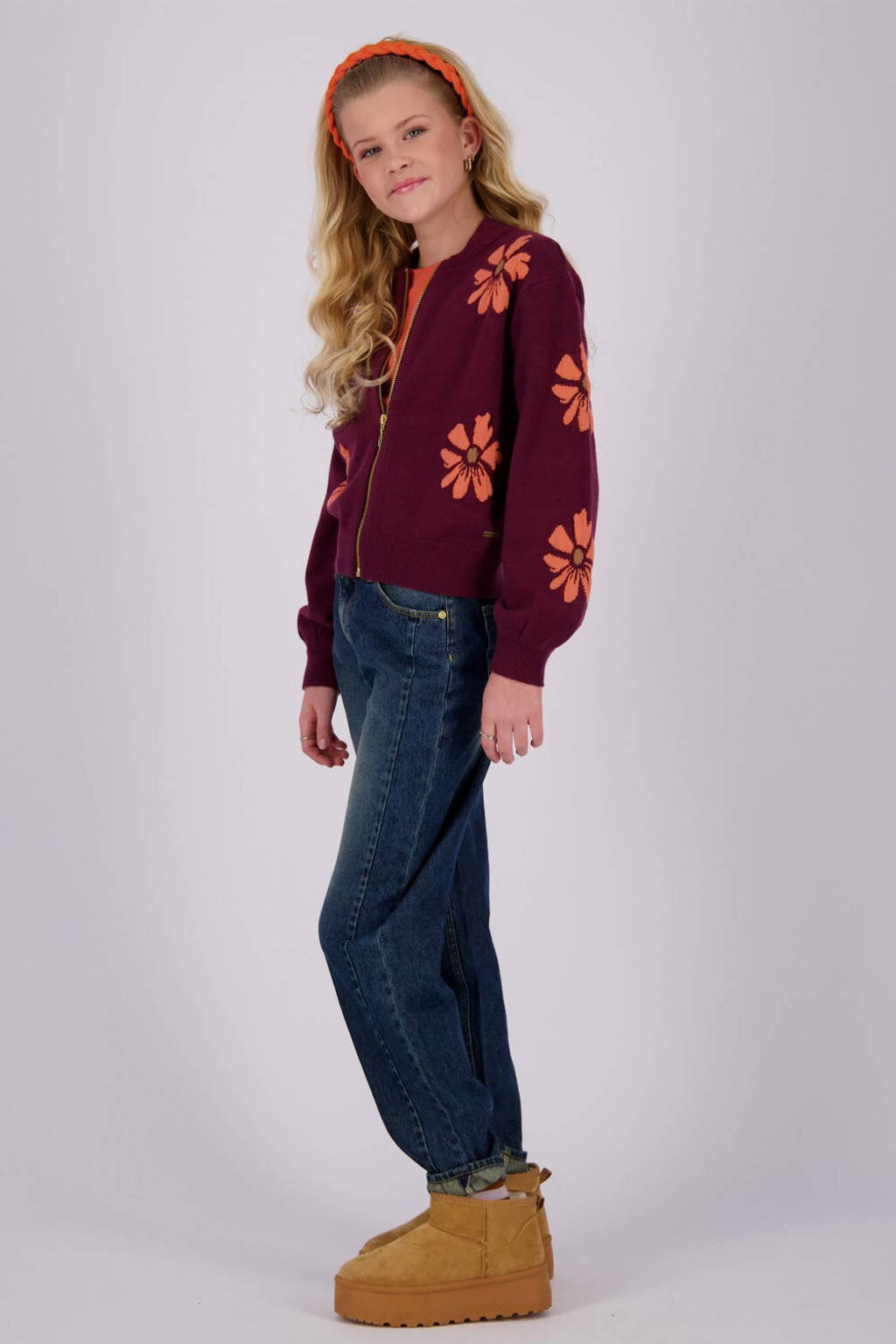 Vingino high waist loose fit jeans Celine tinted mid blue