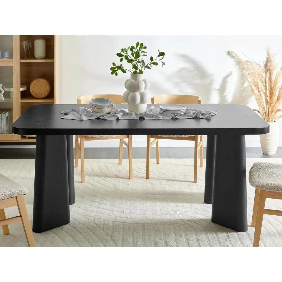 ATLIN - Eettafel - Zwart - 180 x 90 cm - MDF