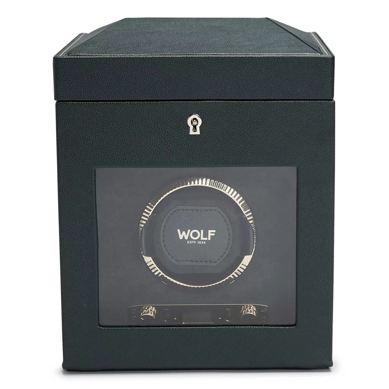 Wolf British Racing Green Watch Winder 1 ur Grøn Imiteret Læder 792141