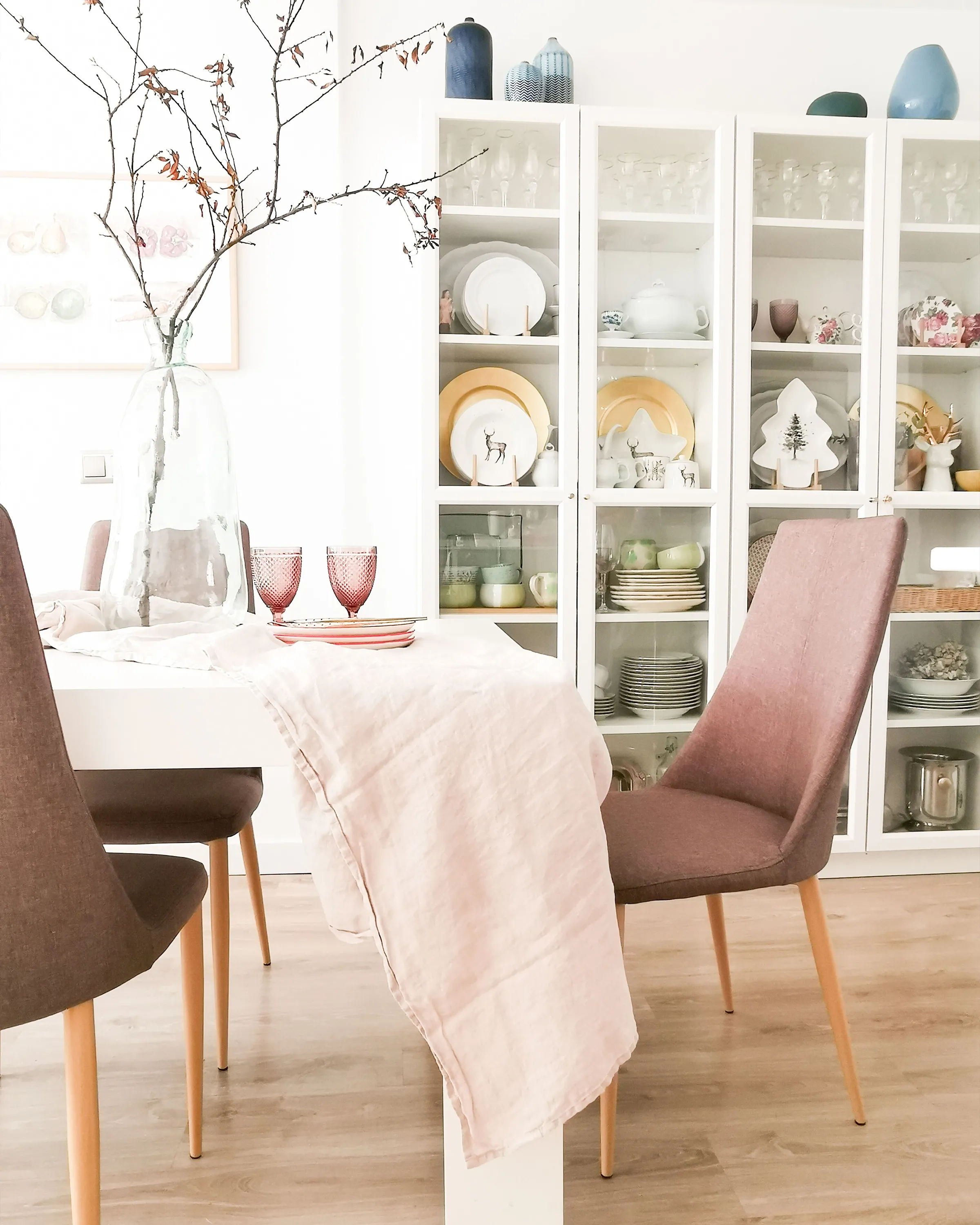 Set van 2 eetkamerstoelen CLAYTON Stof Taupe