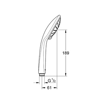 Grohe douchekop Quickfix Vitalio Joy handdouche 2 standen ø 11 cm chroom