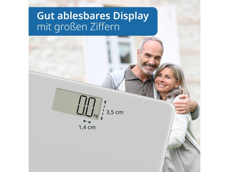 ADE Personenwaage Amina Silber Digitale Körperwaage in modernem Design