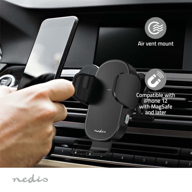 Nedis Trådløs billader | 7.5 / 10 / 15 W | 1.5 / 1.67 / 2 A | 1.00 m | FOD / Overbelastning / Overophedning Beskyttelse / Overspænding | USB Type-C™ | Inkluderet kabel
