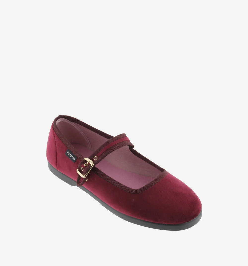 GONG-FU BALLERINE VELOURS Ballerines femme BURDEOS