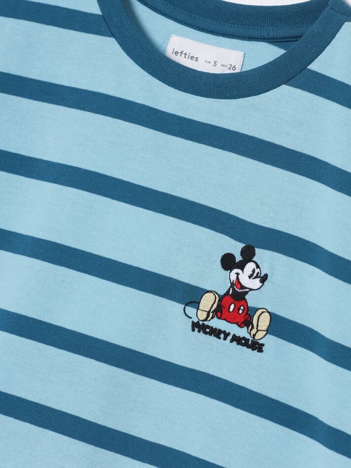 Camiseta cropped do Mickey Mouse ©DS - Azul Marinho