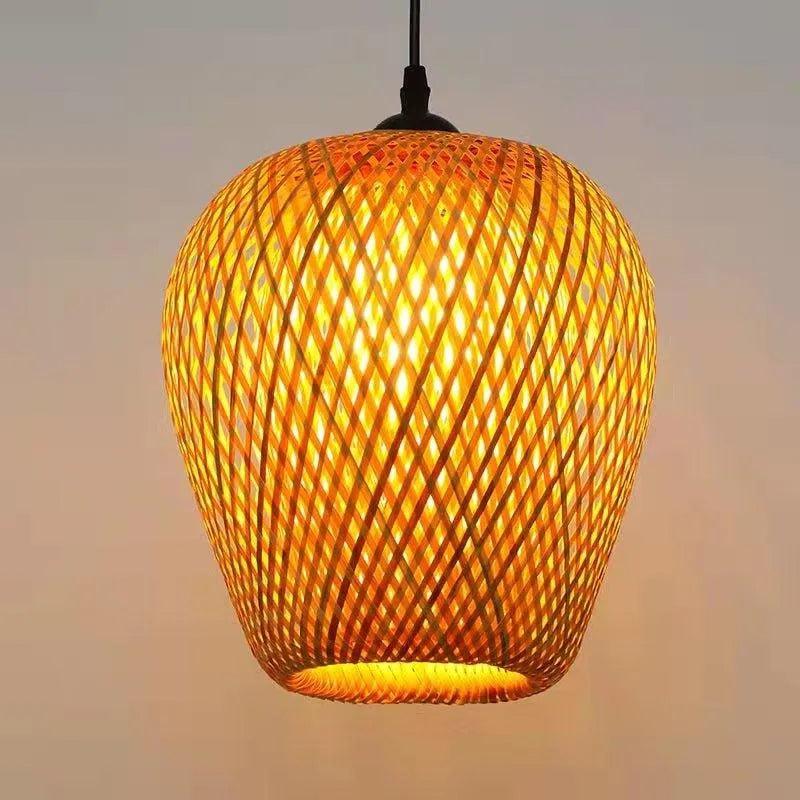 Bamboo Hanging Ceiling Lamp B | Handmade Wooden Ratten Lighting For Home Decoration