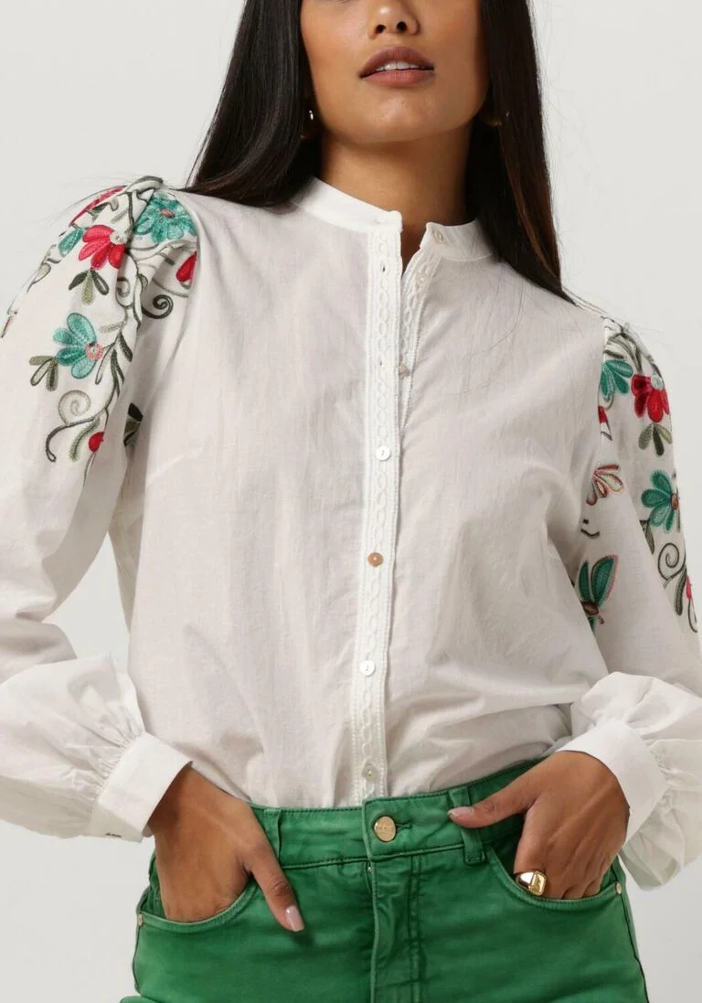 NUKUS gebroken wit nukus blouse brenda blouse embroidery