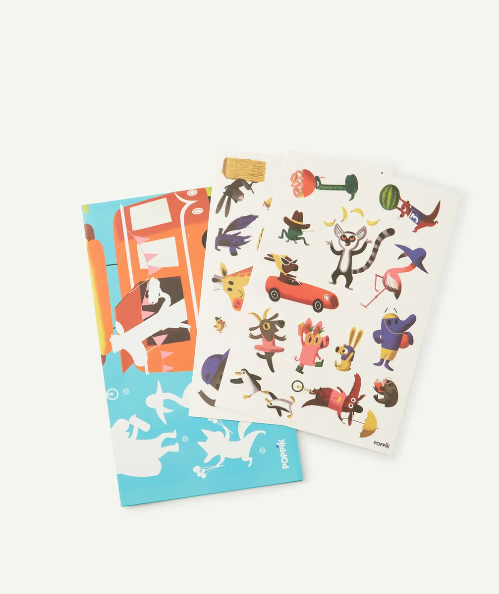 POPPIKPOSTER AVEC STICKERS SUR LE JEU DES ANIMAUX 4-8 ANS