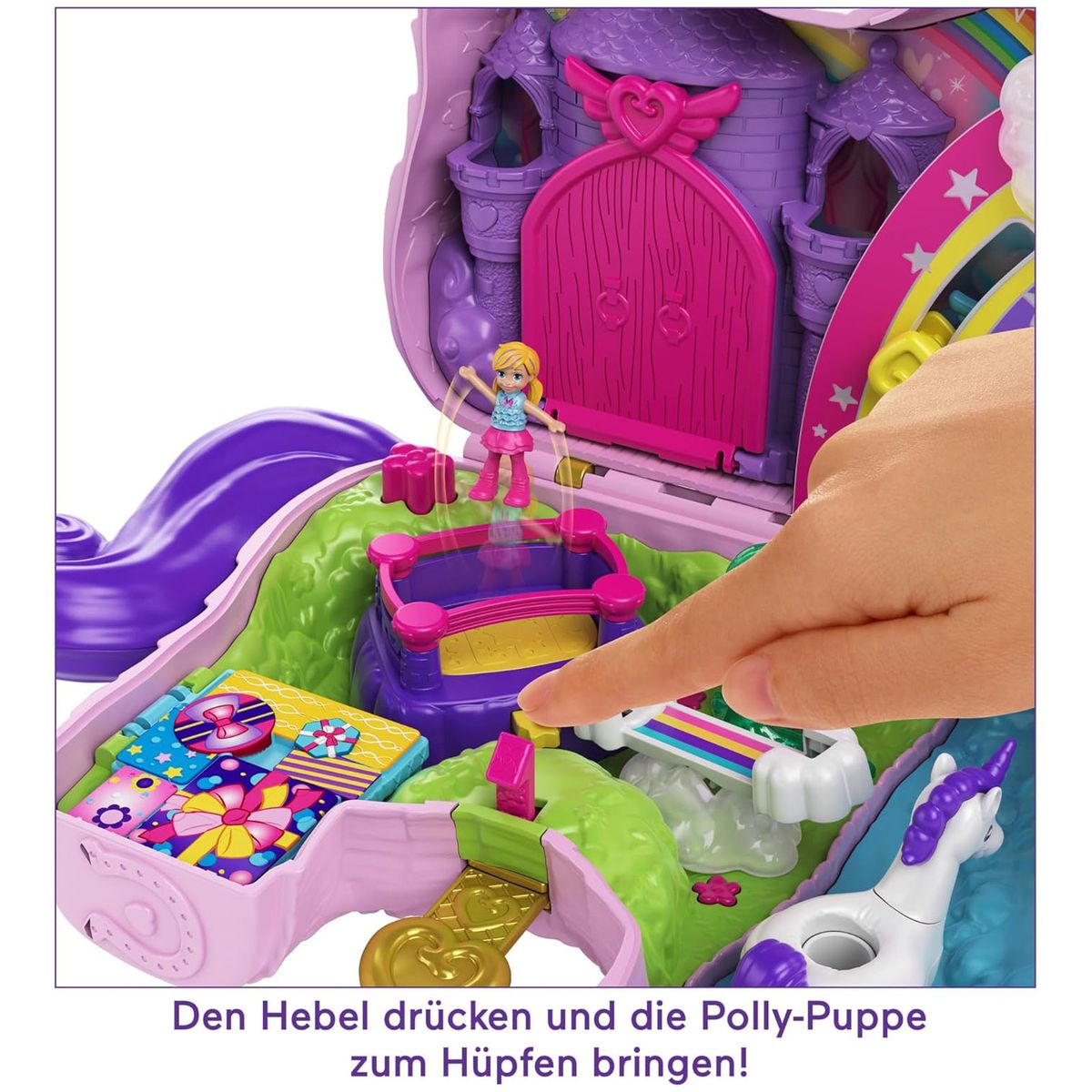 Mattel HJN76 - Polly Pocket - Spielset mit 26 Überraschungen, Flamingo-Party (HGC41)