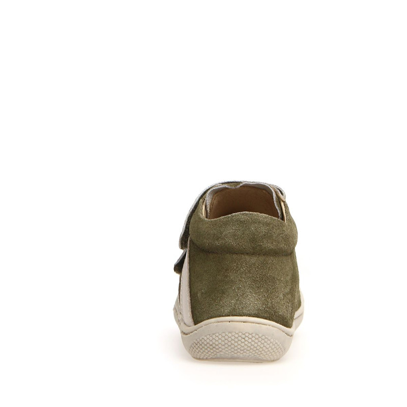 Naturino Naturino Macks Supersouple Velcros Nubuck Kaki-Blanc