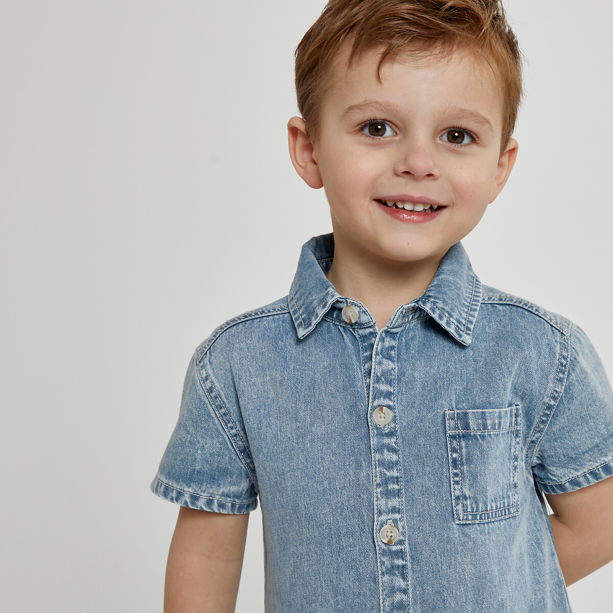 COLEÇÕES LA REDOUTE<br>Combishort met korte mouwen, em jeans