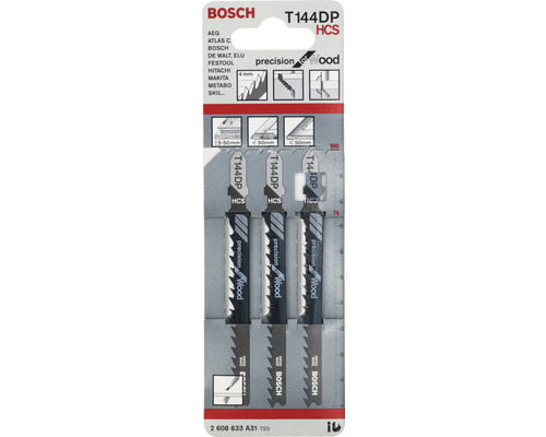 Decoupeerzaagblad Bosch T 144 DP, verpakking van 3