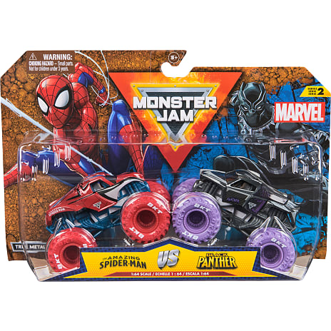 Monster Jam & Marvel legetøjsbiler 2-pak - flere varianter - assorteret