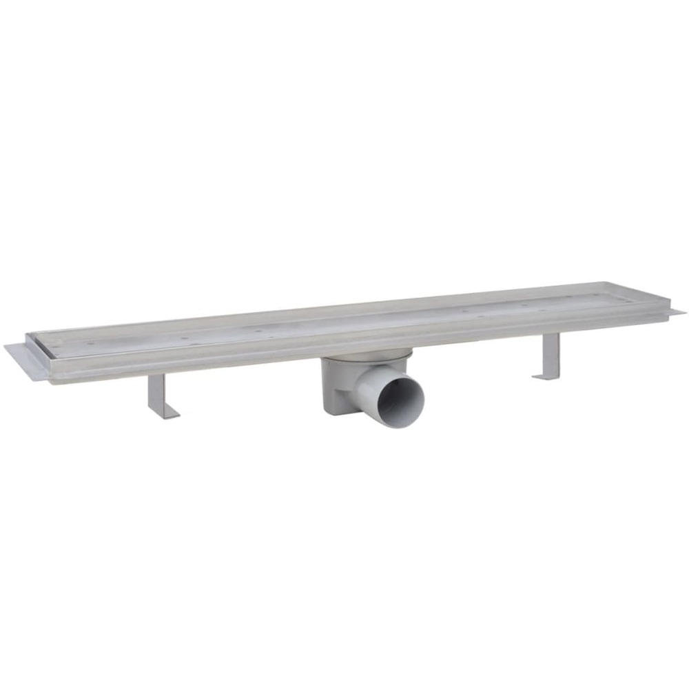 Drain de douche linéaire 2 pcs 630 x 140 mm acier inoxydable