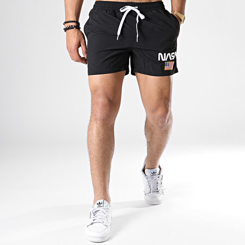 Short De Bain USA Noir