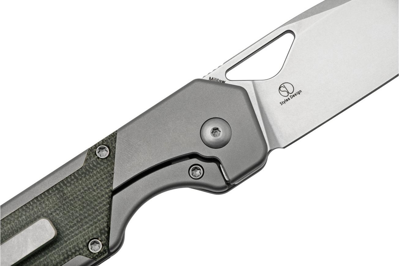 Kizer Militaw Ki3634A1, S35VN, Titanium Micarta, zakmes, Jonathan Styles design
