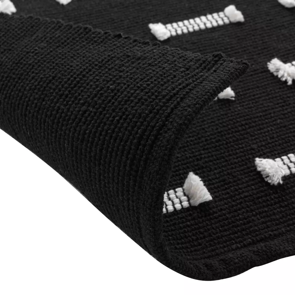 Tapis de salon coton (50 x 80 cm) Juline Noir