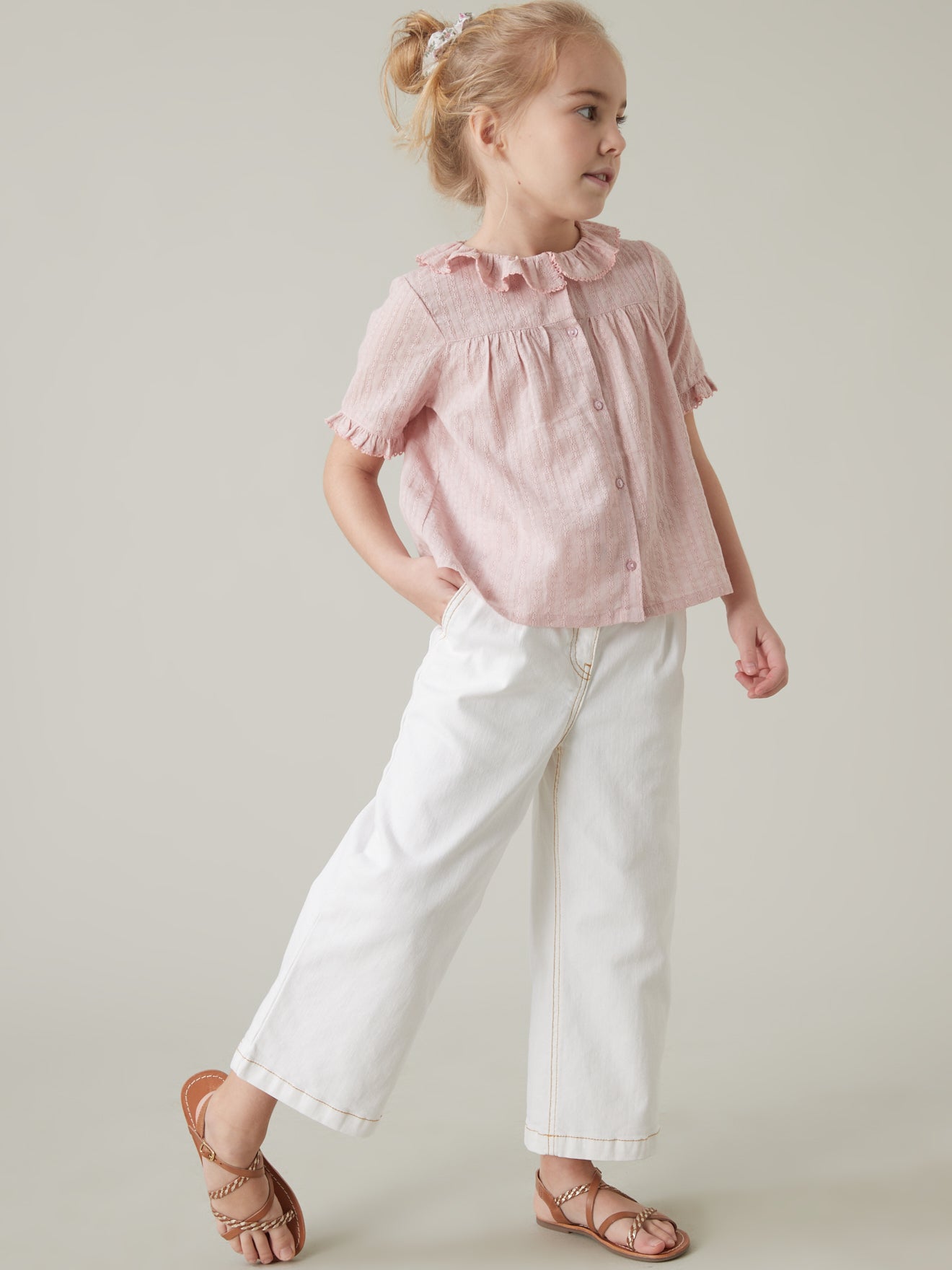 Chemise col pierrot Fille