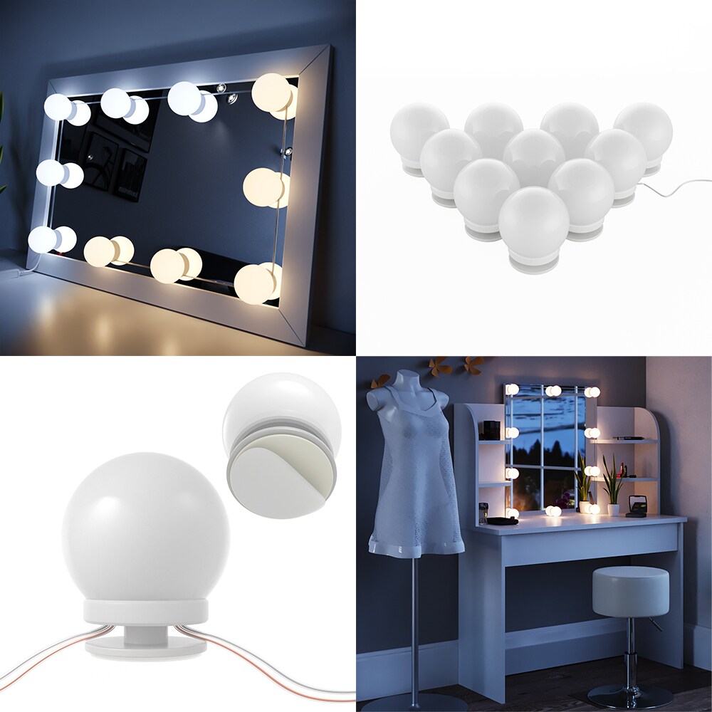VICCO LED-Beleuchtung FÜR Schminktisch Frisiertisch Lichter für Make-Up