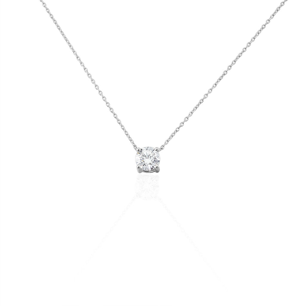 Collier Collection Aphrodite Or Blanc Diamant Synthetique