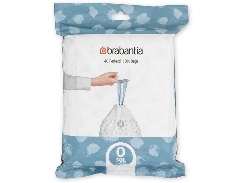 Brabantia Kehrichtsack PerfectFit O 30 l, 40 Stück Müllbeutel, Spenderpack