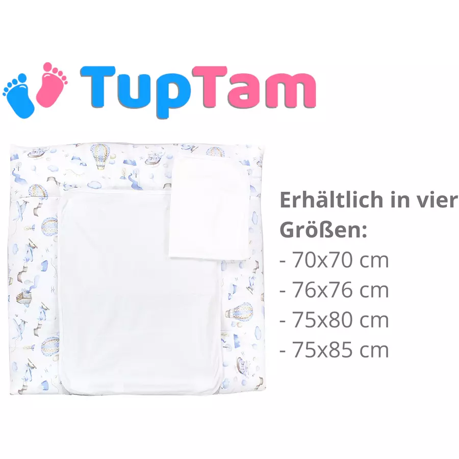 TupTam Wickelauflage inkl. 2 Frotteebezüge blau