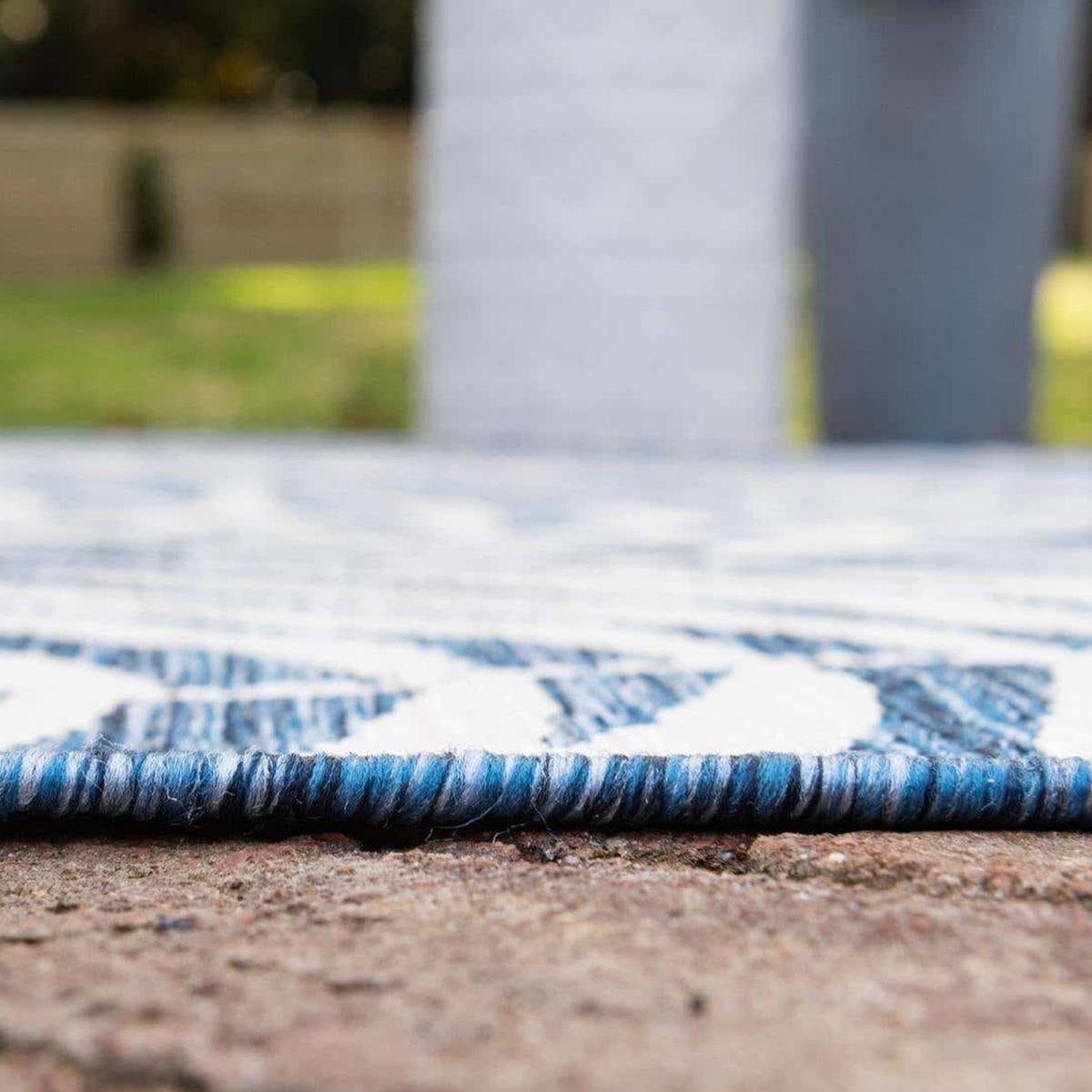 Tapis extérieur bleu 160x230 cm