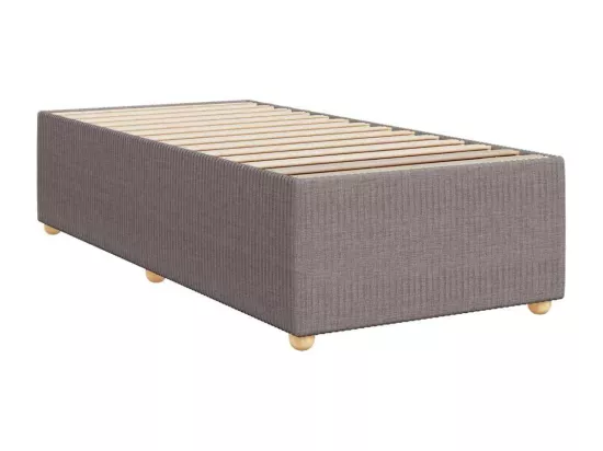 Sommier à lattes de lit avec matelas Taupe 90x190 cm Tissu
