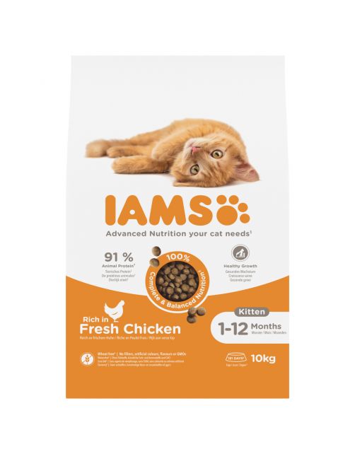 Iams Kitten & Junior Kip - Kattenvoer