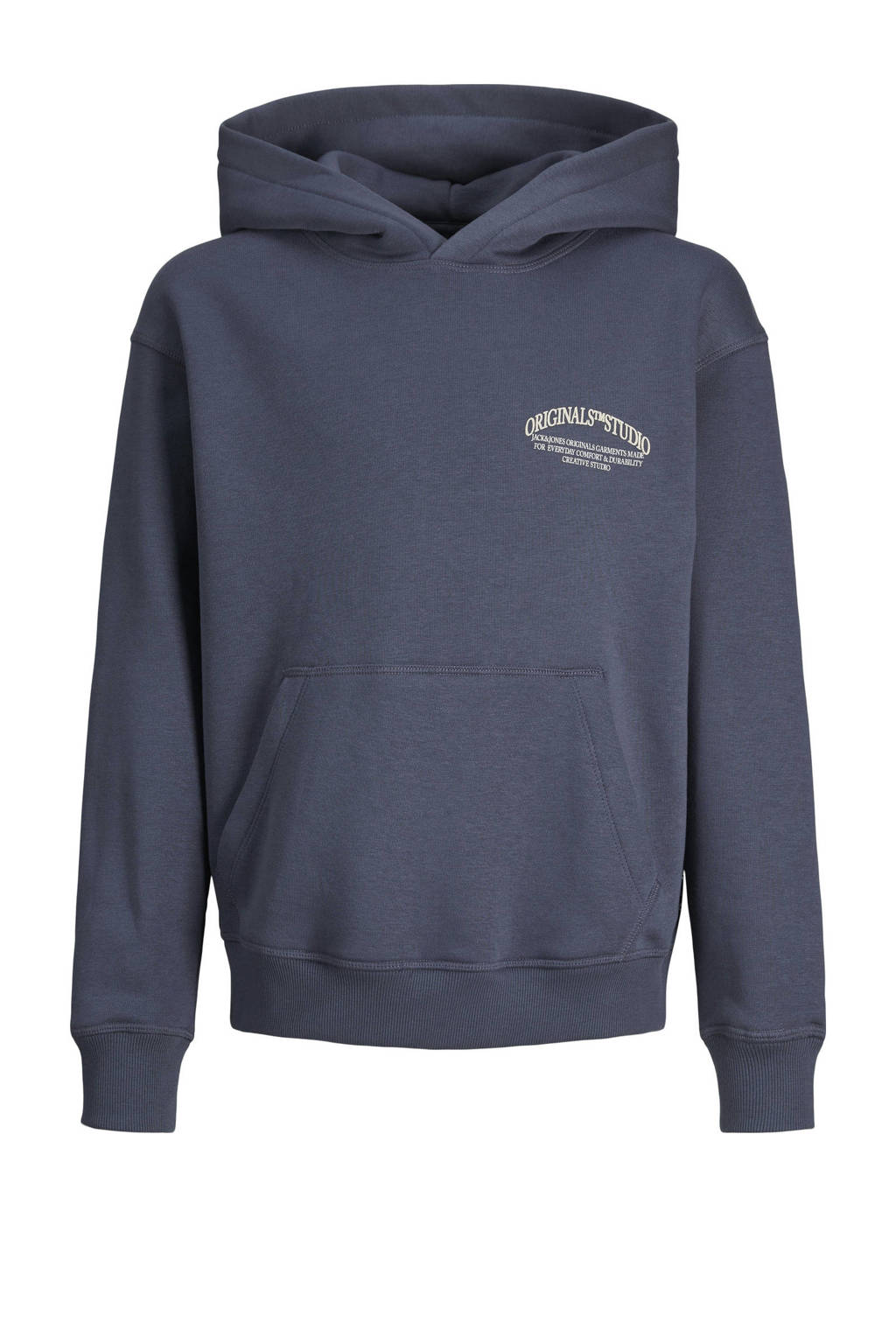 JACK & JONES hoodie JORFREDERIKSBERG MARGATE met backprint donkerblauw