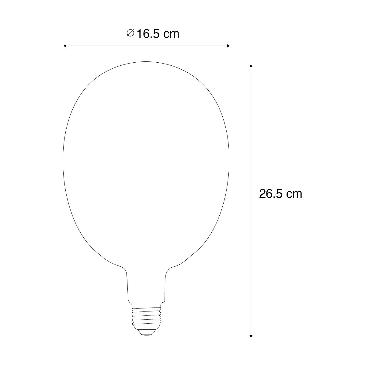 E27 dimbare LED lampen G170 bruin 4,9W 130 lm 1800K