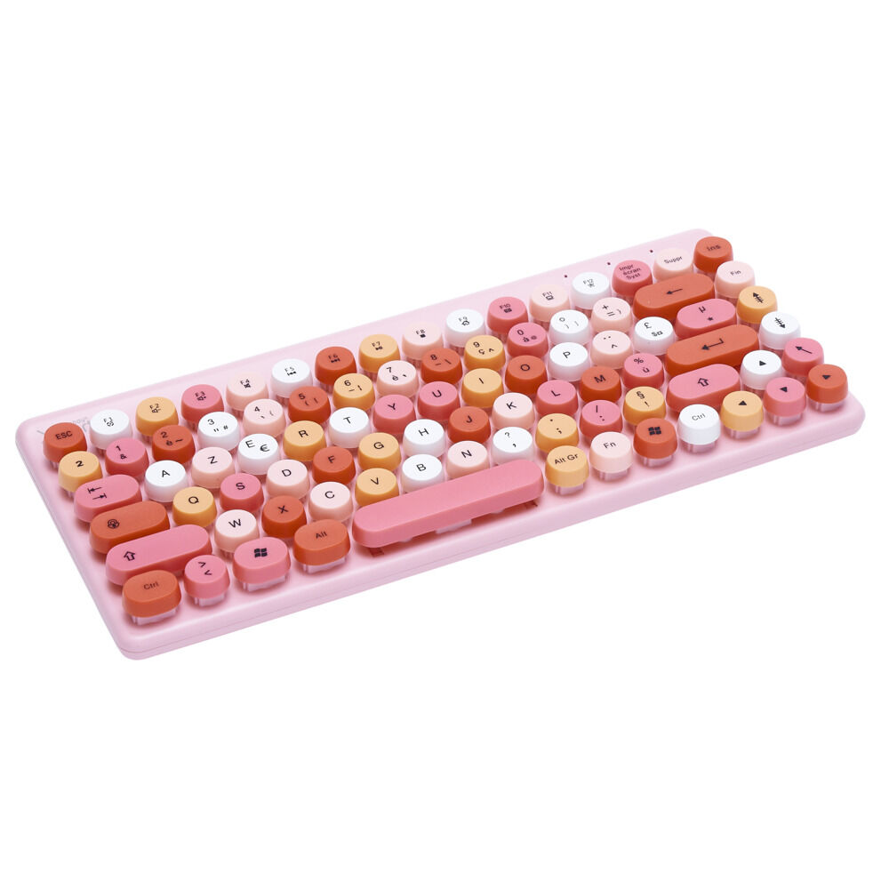 Clavier sans fil touche ronde Homday Xpert bleu ou rose (2 modèles)