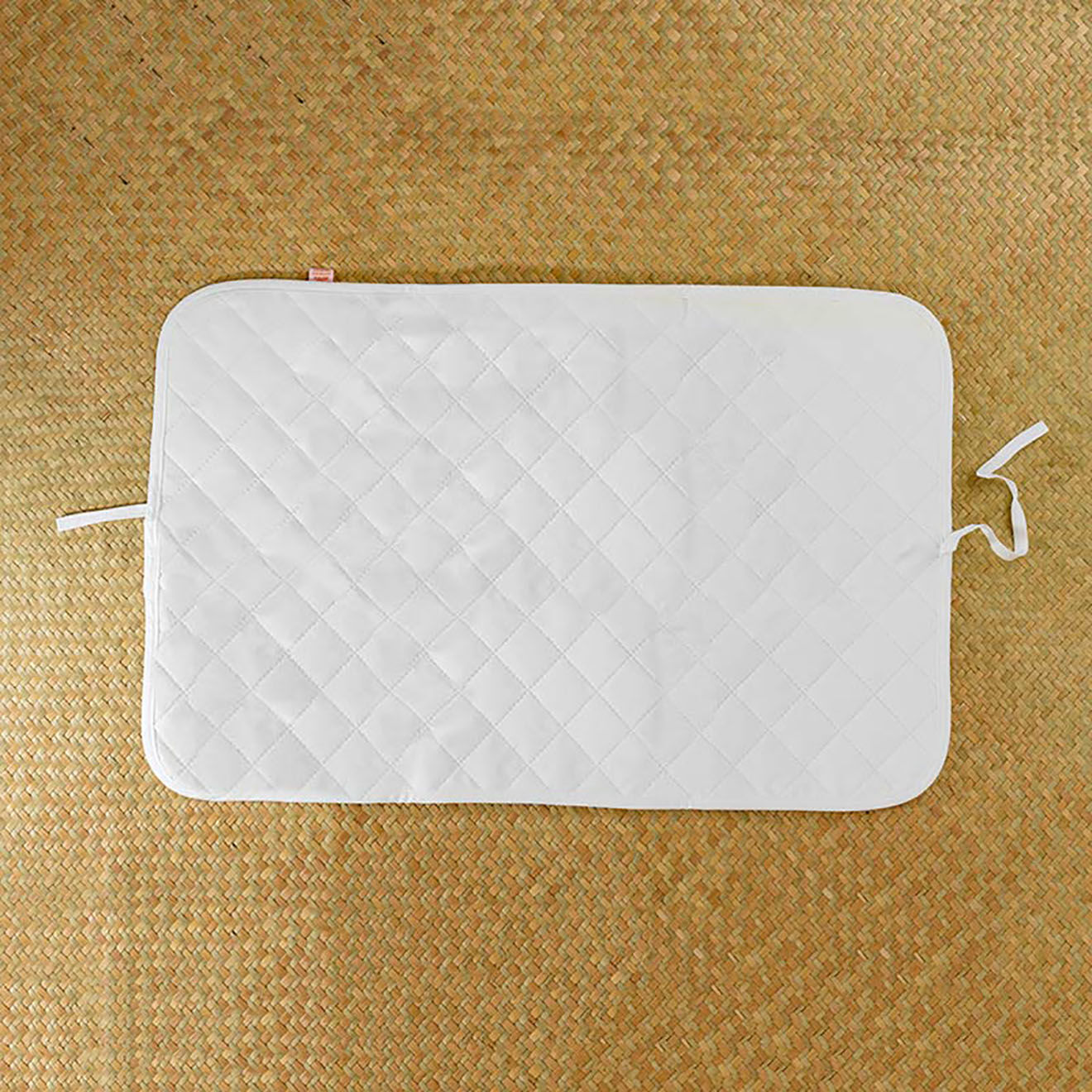 Papate Tapis à Langer Nomade en Coton Bio blanc - 65x42 cm