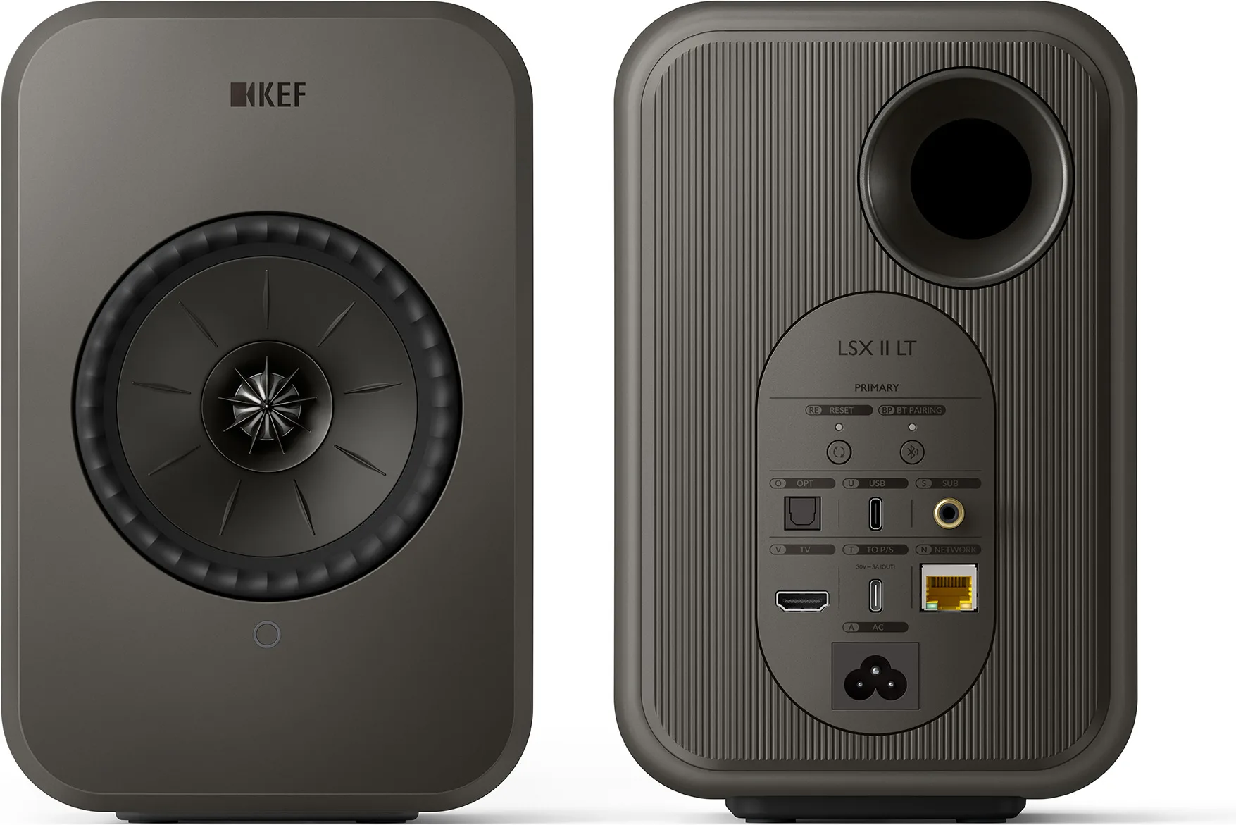 KEF LSX 2 LT Gris (la paire) Enceintes sans fil hi-fi