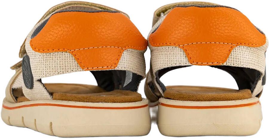 Vty imitatieleren sandalen met profielzool beige