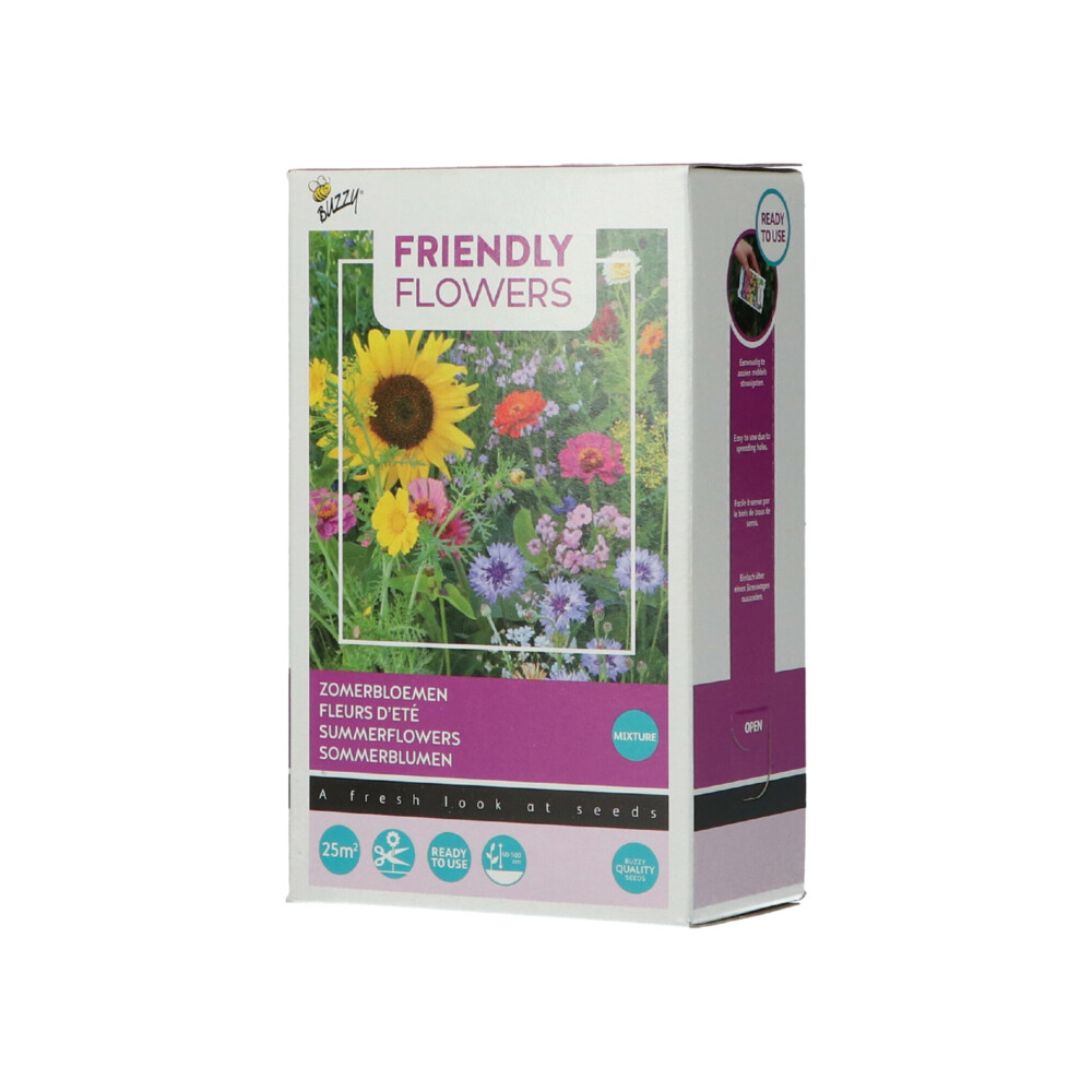 Buzzy Strooidoosje Friendly Flowers Zomerbloemen 25 m²
