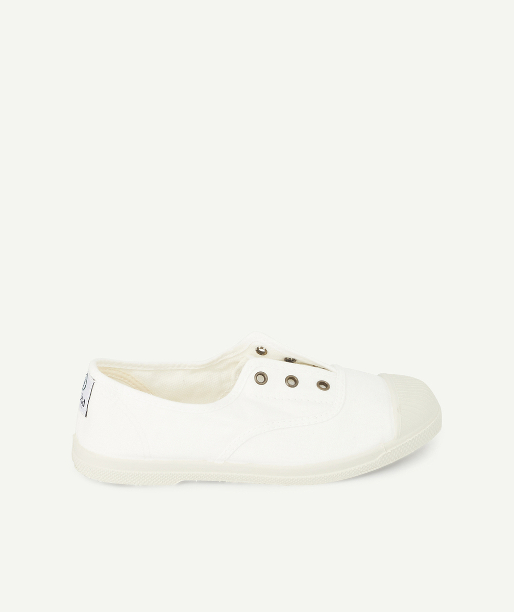 NATURAL WORLDBASKETS BASSES BLANCHES EN TOILE FILLE