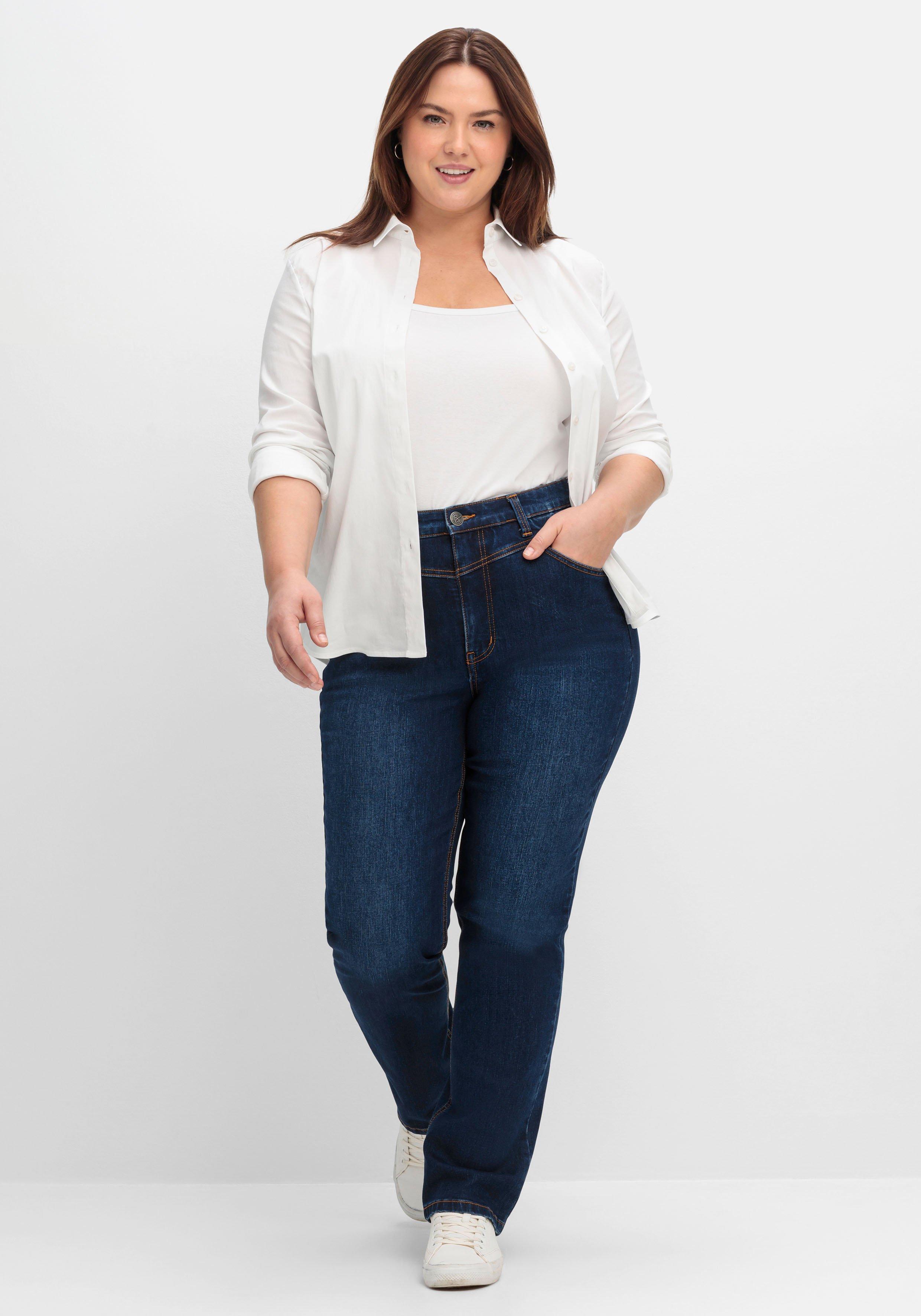 Gerade Jeans mit Shaping-Einsatz