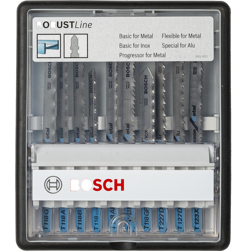 Bosch Robust Line decoupeerzaagbladenset metaal 10-delig