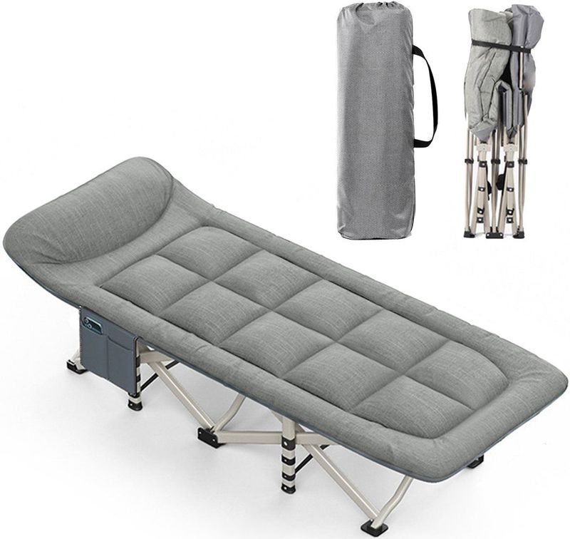 CALIYO - Sarah - Plooibed - Draagbaar Opklapbed - 68x190cm - Draagvermogen 200KG