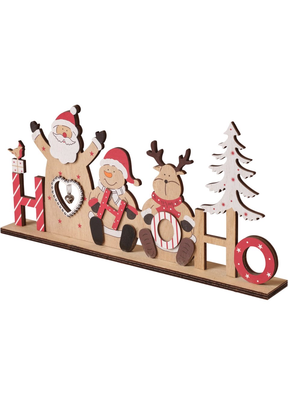 Objet déco  avec figurines de Noël et inscription