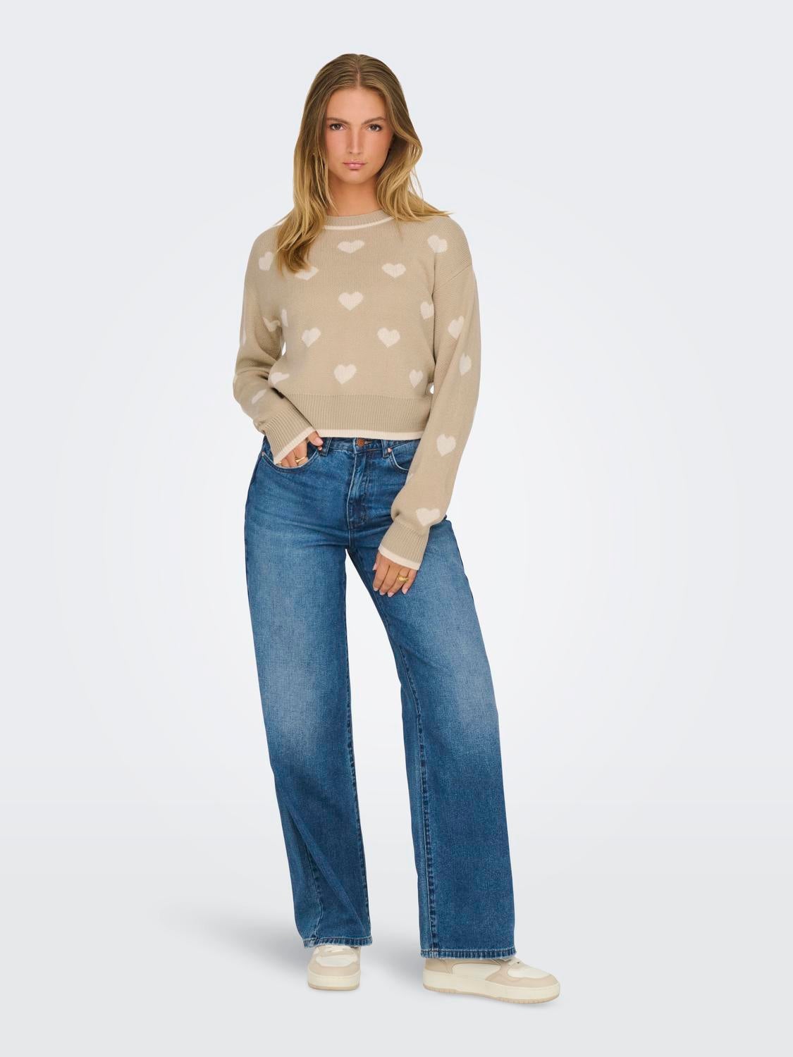 JDYROMANCE Strickpullover Crockery
