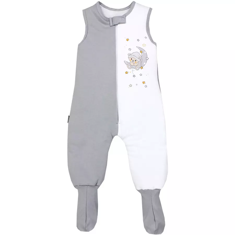 TupTam Baby Winter Schlafsack mit Beinen und Füßen grauweiß
