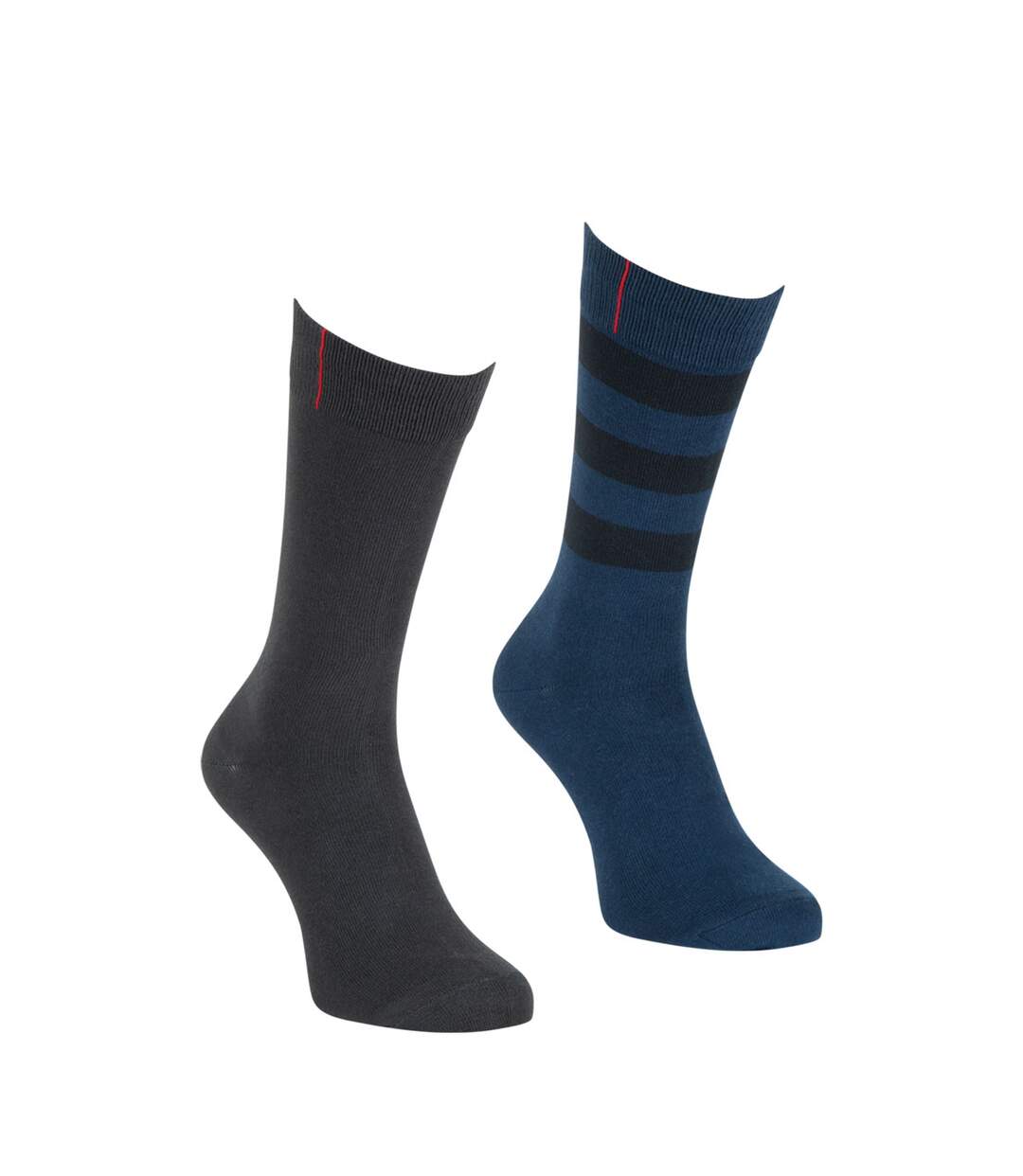 Lot de 2 paires de chaussettes mi-hautes homme Fait en France